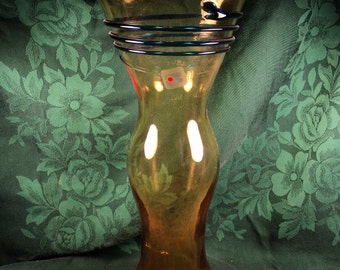 Tall Blenko Glass Vase, Handblown Glass