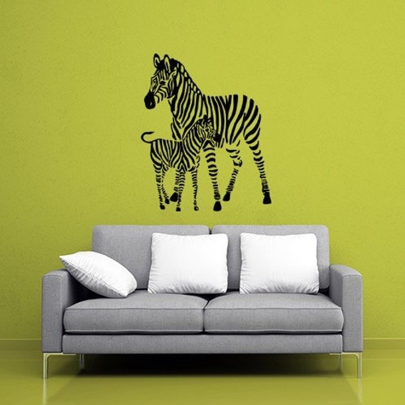 Zebra Vinyl Wall Decal by Decals4us on Etsy