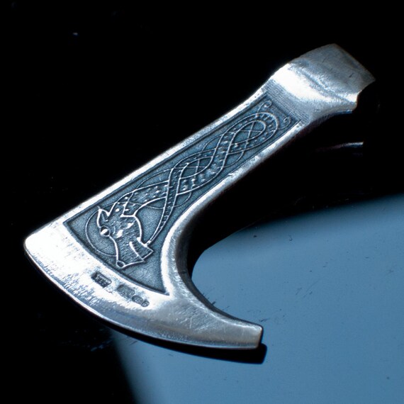 3.2g Hallmarked 925 Sterling Silver 'Viking Axe Head'