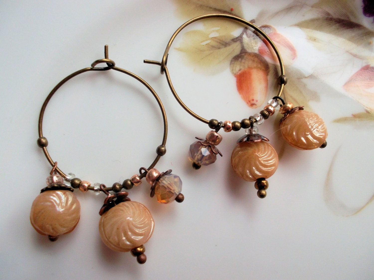 Hoop earrings hoops hanging earrings vintage by bellecoseschmuck