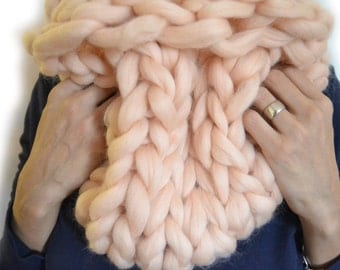 Jelly Snood - 100% Merino Wool chunky Knit cowl