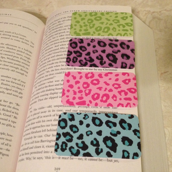 Leopard Print Magnetic Bookmarks by MyCraftyCousinAmanda on Etsy