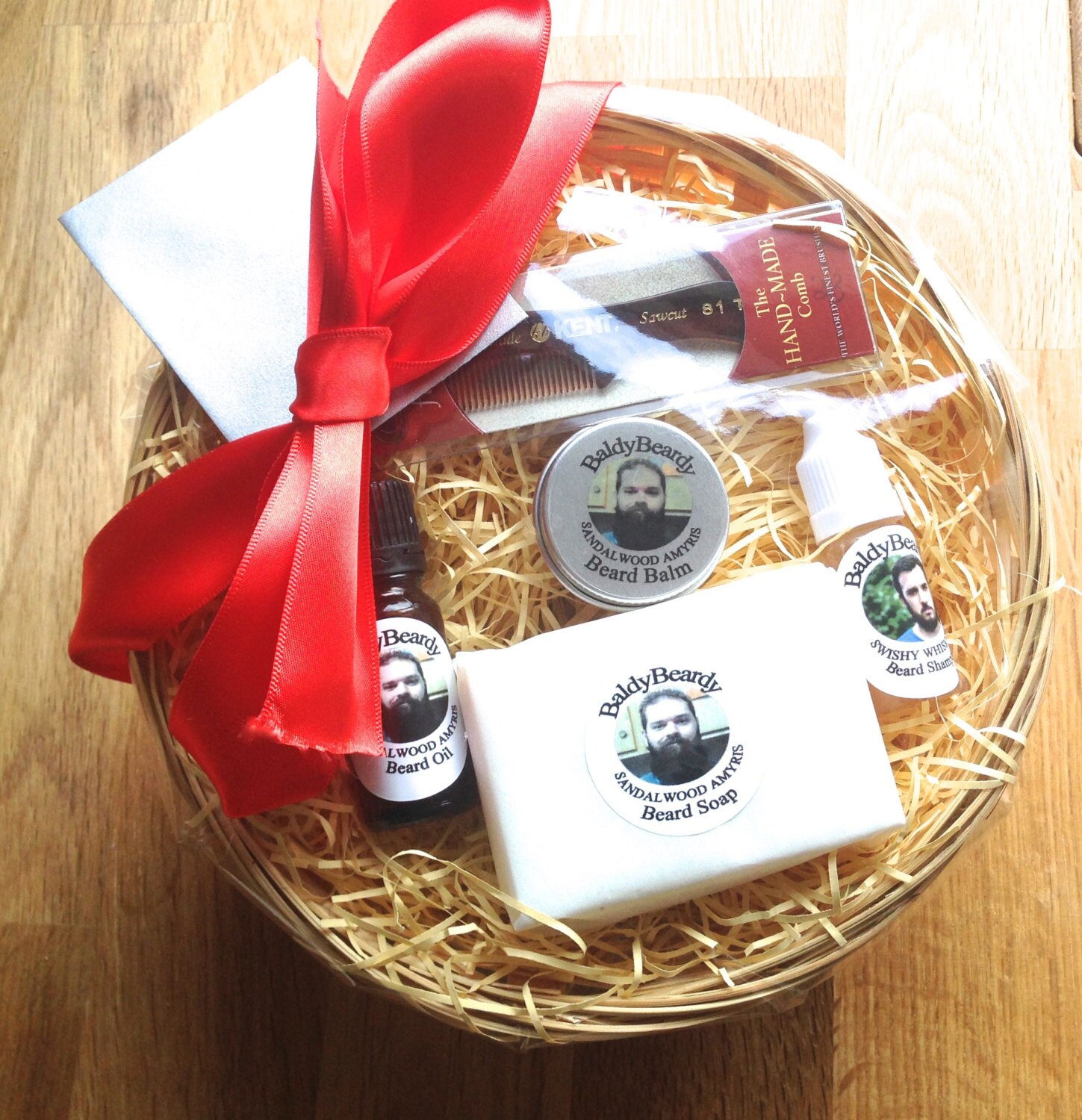 Beard care & grooming gift set basket hamper by BaldyBeardy