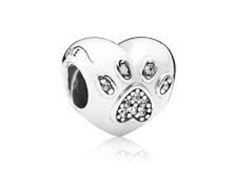 Sterling Silver I Love My Pet Charm THREADED