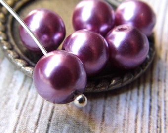 BACK IN STOCK.. 4mm Orleans Lavender, Pearl Beads, Beads