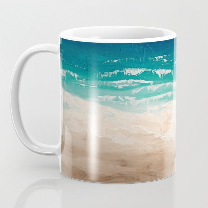 Art Coffee Mug Beach Mug Ocean Mug Coastal Unique Mugs
