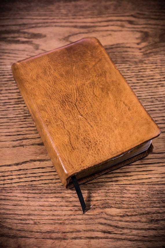 Full Grain Cowhide Leather Bible ESV Large Print by PaulsLeatherCo