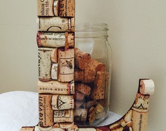 Wine Cork Letter L;Cork letter;Home Decor;Wedding shower gift; Decorations; Letter L;BEST SELLER!
