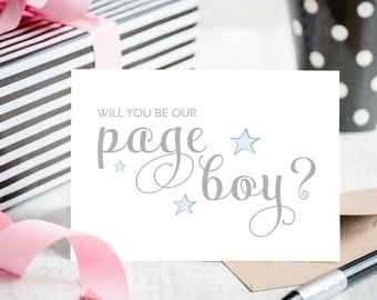 Will You Be Our Page Boy Wedding Card - Blank Inside for Your Personal Message