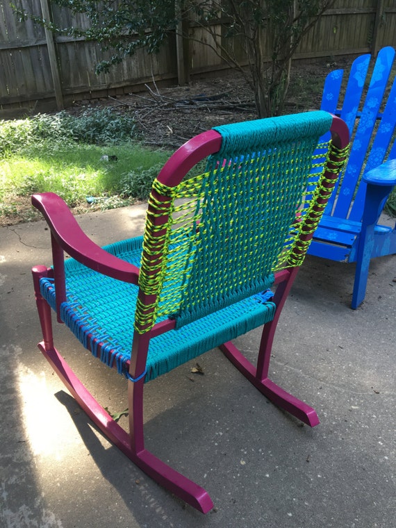 macrame rocking chair