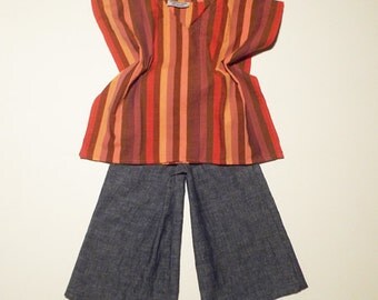 Girls Tunic Dress or Top - Stripe Tunic Dress