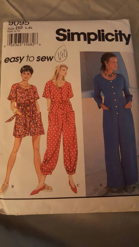 Simplicity 9095 Womens jumper/jumpsuit pattern from ...