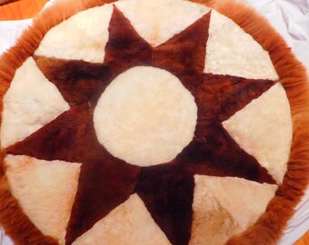 Star Burst Wall Hanging Alpaca Fur 1970s