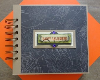 Halloween Scrapbook Album, Pre-made Halloween Scrapbook, Halloween Mini Album