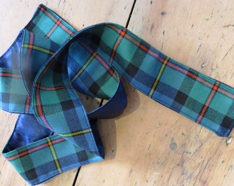 Tartan handfasting ribbon. Outlander style wedding accessory. Scottish wedding handfast ribbon. Clan tartan ribbon. Hand made in UK.