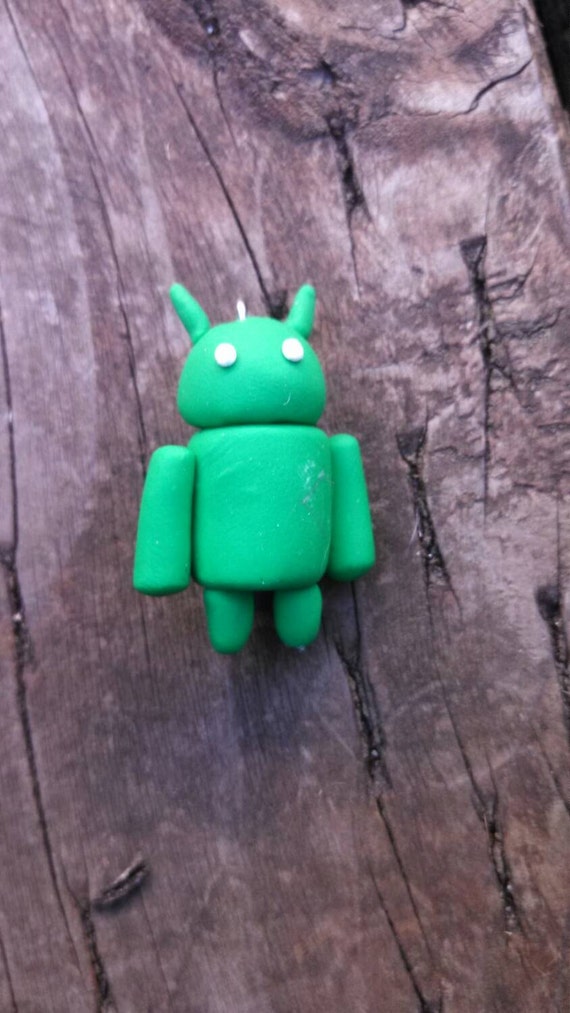 Android robot polymer keychain