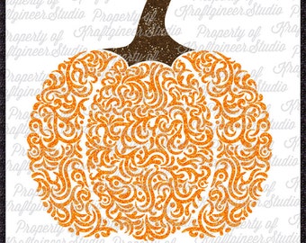 Download Paisley Pumpkin SVG Swirly Pumpkin Split Pumpkin Monogram