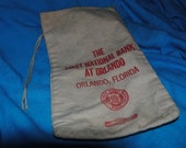 The FIRST National BANK at Orlando Orlando Flora Cloth Vintage Draw string bag