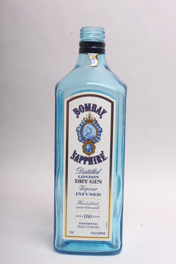 Empty Liquor Bottle Bombay Sapphire Gin 1 Litre