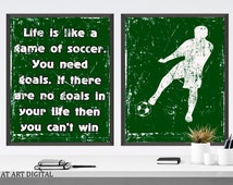 Popular items for soccer posters on Etsy