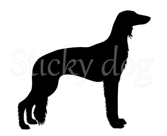 Download Saluki silhouette sticker from Stickydog on Etsy Studio