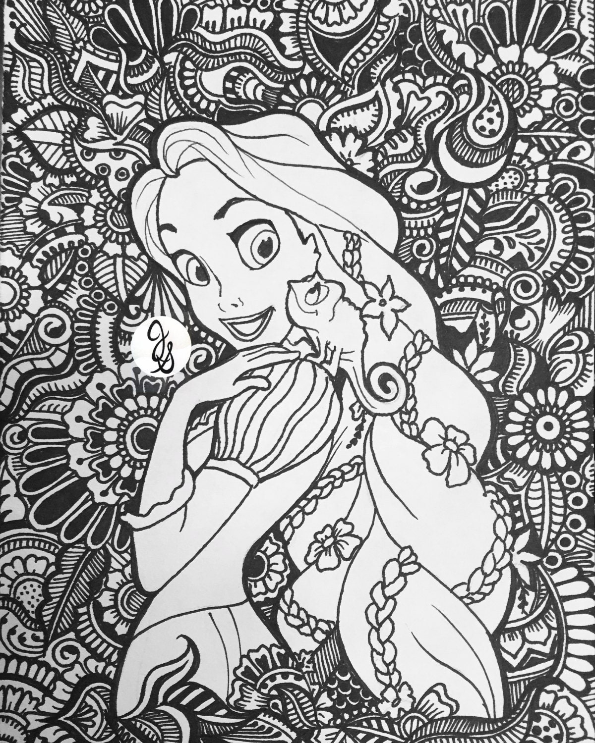 Stunning coloring pages || Disney Zentangle Coloring Pages ...