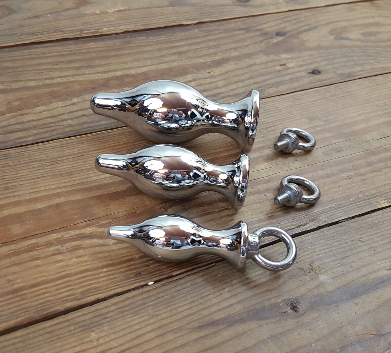 Stainless steel Butt Plug with Chain Tail BDSM Plug by ChainMeToo