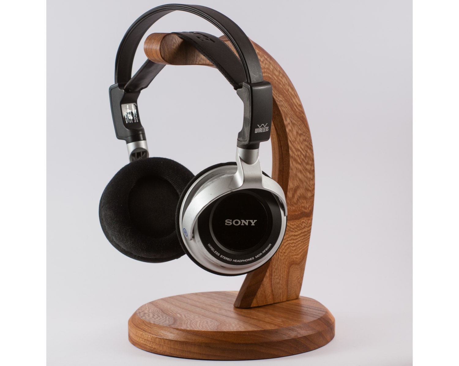 Wood headphone stand holder handmade