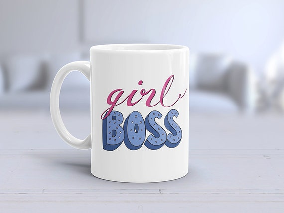 Girl Boss Coffee Mug Coffee Mugs Boss Lady Quote Coffee