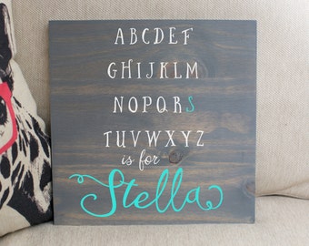Personalized Baby Gift | Alphabet Sign | Baby Gift | Nursery Decor | Personalized Name Sign | Baby Shower Gift | Child's Name Sign