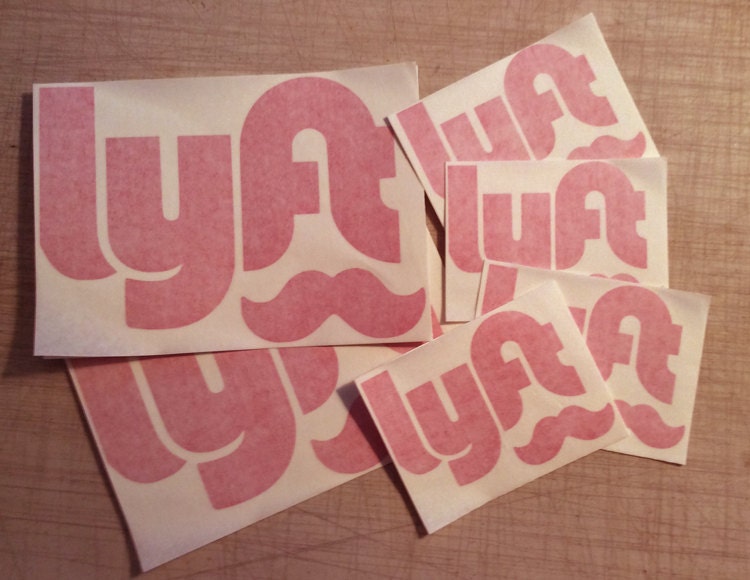 3 Lyft Decals for Lyft Drivers Window Vinyl One 8 x