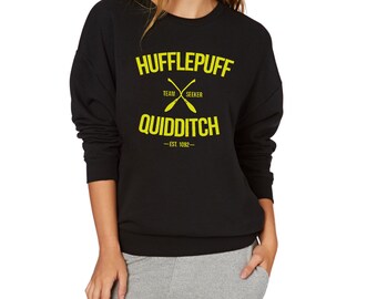 Hufflepuff Quidditch Adult Unisex Crew Neck Sweatshirt