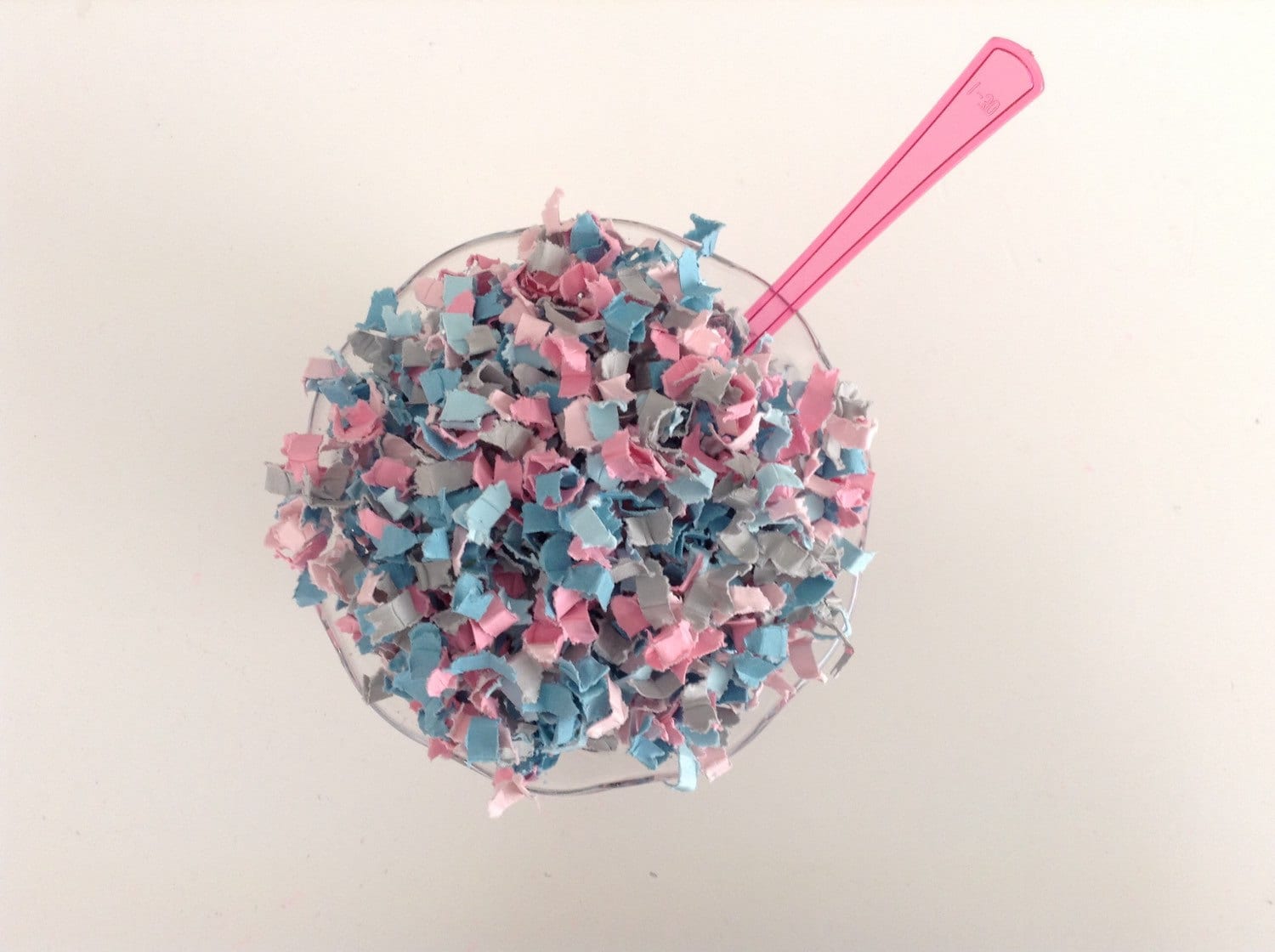 Pink and Blue Confetti Pink and Blue Baby Shower Decor