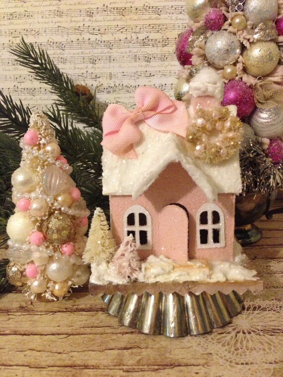 Vintage Cardboard Christmas Houses 