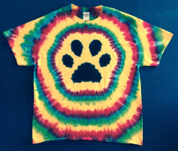 how to make paw print tie dye shirt