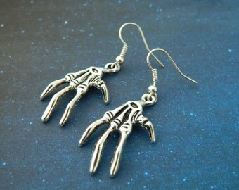 Zombie Earrings, Skeleton Earrings, Halloween Earrings, Zombie Jewelry, Horror Jewellery, Gothic Earrings, Zombie Costume, Skeleton Costume