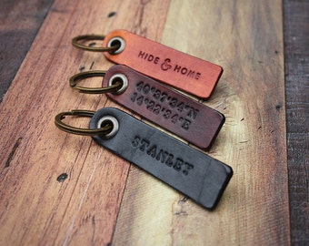 Personalised Leather Key Fob