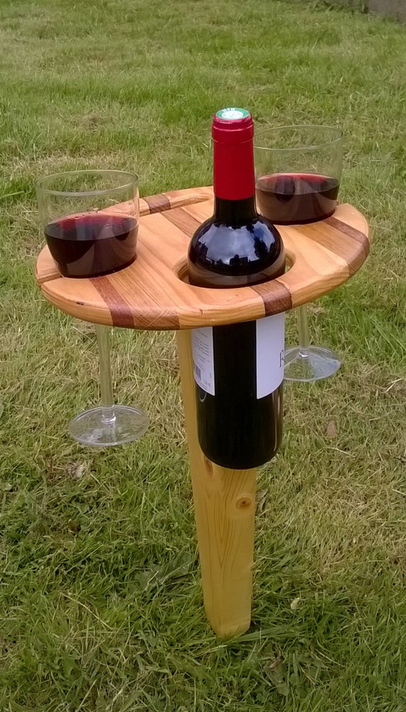 Reclaimed Wood Folding Wine Table