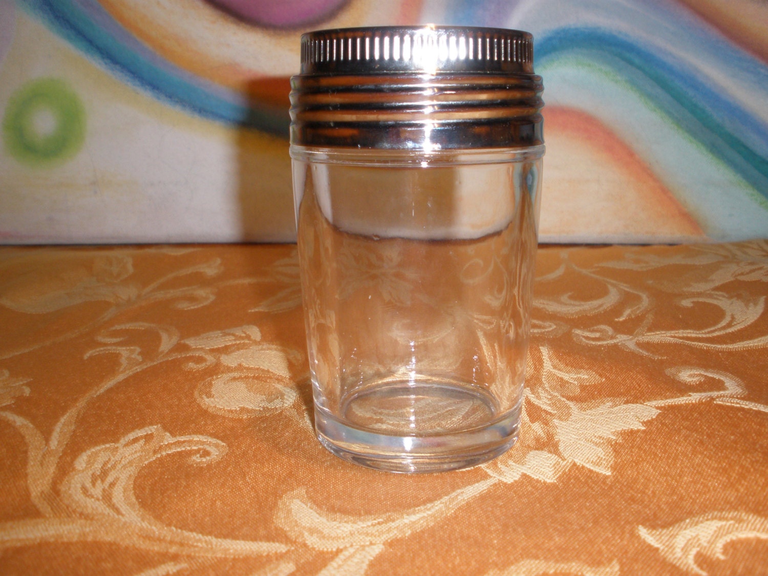 Cheese Shaker Glass Stainless Vintage 1960’s Adjustible Closeable