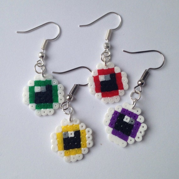 Creepy Eyeball Perler Bead Earrings