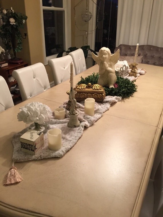 Faux Fur Table Runner Holiday Table Runner by selmadesignsfur