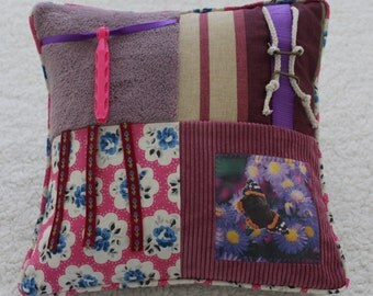 Fidget Cushion ~ Sensory Activity Pillow ~ Dementia Twiddle Cushion ~ Alzheimer Gift ~ Busy Cushion ~ 'Butterfly Magic'