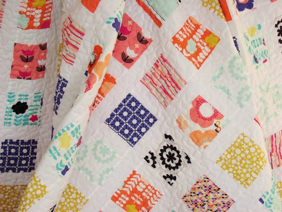 Twin Quilt / Twin Size Quilt / Bed Quilt / Patchwork Quilt