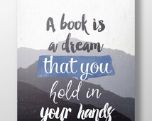 Neil Gaiman quote, Literary Quote, black and white Print, Printable