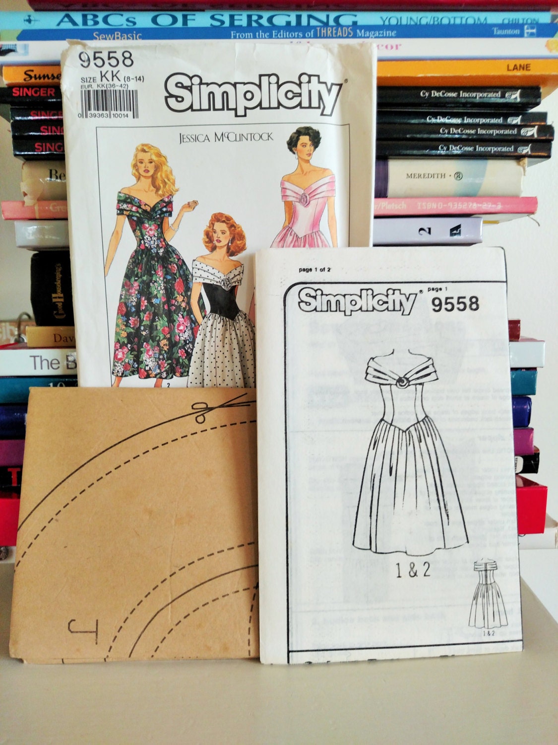 1989 Simplicity, Designer Jessica McClintock Pattern # 9558-Misses ...