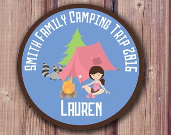 Printable Iron On Transfers, Camping Iron On, Camping Party Shirt, DIY Shirts, Girls Camp Shirt, Scout Shirt, Family Vacation Shirt