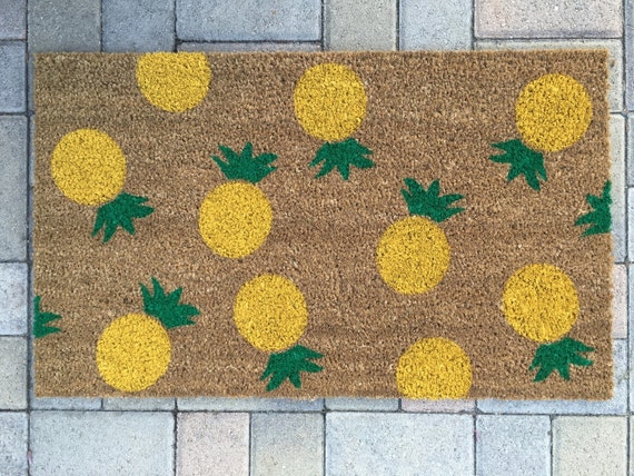 Pineapple Doormat by NickelDesignsShop