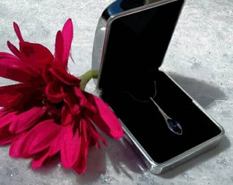 Engraved Silver Chrome Personalised Pendant / Necklace Box / Case
