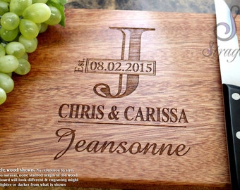 Engraved Cutting Board, Custom Cutting Board, Personalized Cutting Board, Wedding Gift, Housewarming Gift, Corporate Gift, Promotion. 003