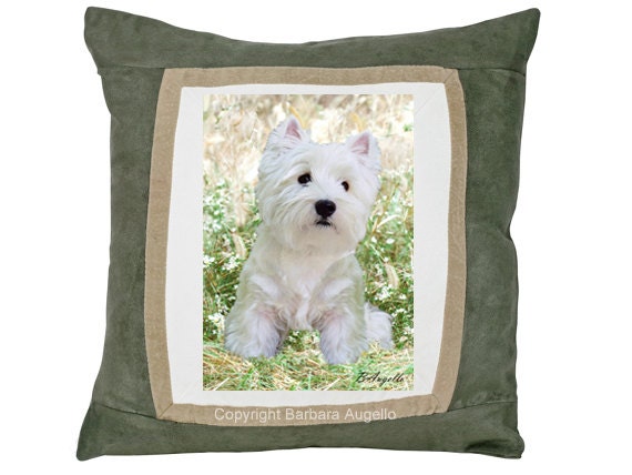 westie throw pillow